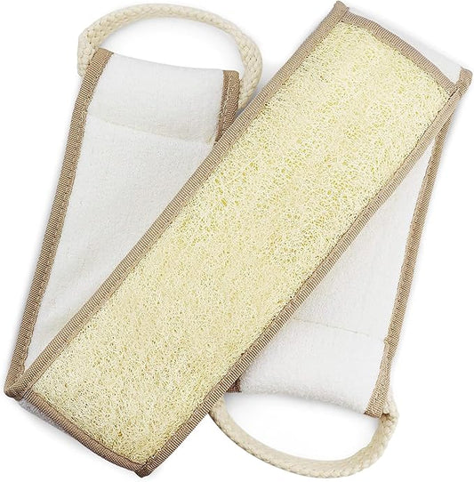 Natural Loofah Back Scrubber (Pack 1) - Exfoliating Sponge for Shower - Loofah Clean Back Deeply - Vegetable Scrubber for Men Women - 100% Biodegradable Compostable Plastic Free (31.5" x 11.8")