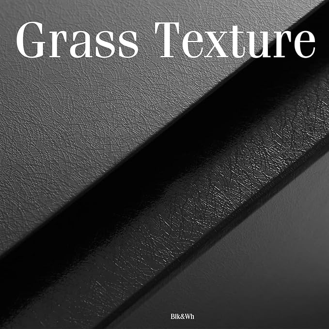 BLK&WH 6 Collapsible Groomsman Boxes, 13.5x9x4.1 Inches, Large Black Gift Boxes with Lids, Glossy Black with Grass Texture