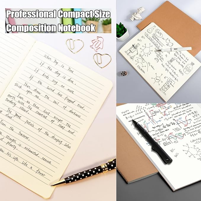 32 Pack A5 Blank Notebook Journals for travelers,students and office,Writing diary Subject Notebooks, Blank thick paper,60Pages, 30 Sheets,8.3x5.5inch