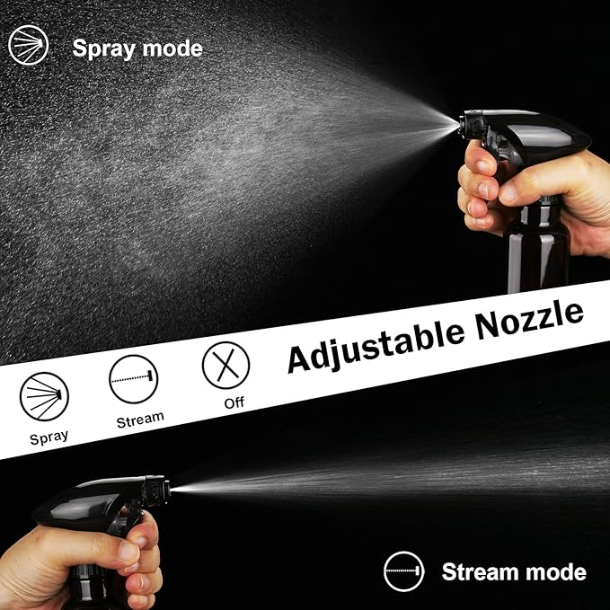 Spray Bottles 4oz/120ml Plastic Small Spray Bottle for Hair Mist/Stream Spraying Heavy Duty Empty Water Spray Bottles for Cleaning Solutions, Plants 2 Pack (Brown)