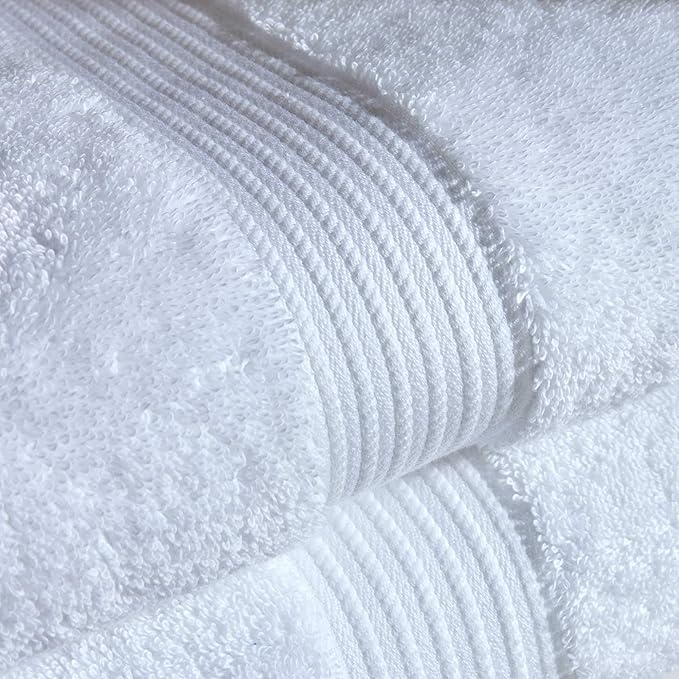 Christy Supreme Hygro 6 Piece Towel Set | White | 100% Luxury Supima Cotton | Ultra Soft | Super Absorbent | 650GSM | 2 Bath Towels 2 Hand Towels 2 Face Cloths