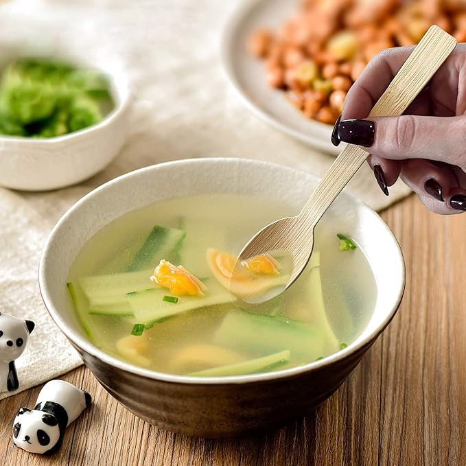 Boobam Econatural Products Bamboo Utensils - Natural Disposable Wooden Cutlery for Party, Eating, Camping, Picnic, Wedding, Birthday - Eco-Conscious Plant-Based Compostable Forks - Box of 24 Pieces