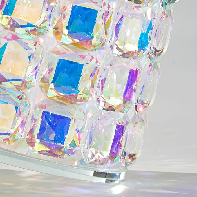 Crystal Makeup Brush Holder Organizer,Vanity Bathroom Canisters,Glass Toothbrush Holders for Bathroom,Pen Holder for Office,Bling Vanity Organizer and Storage