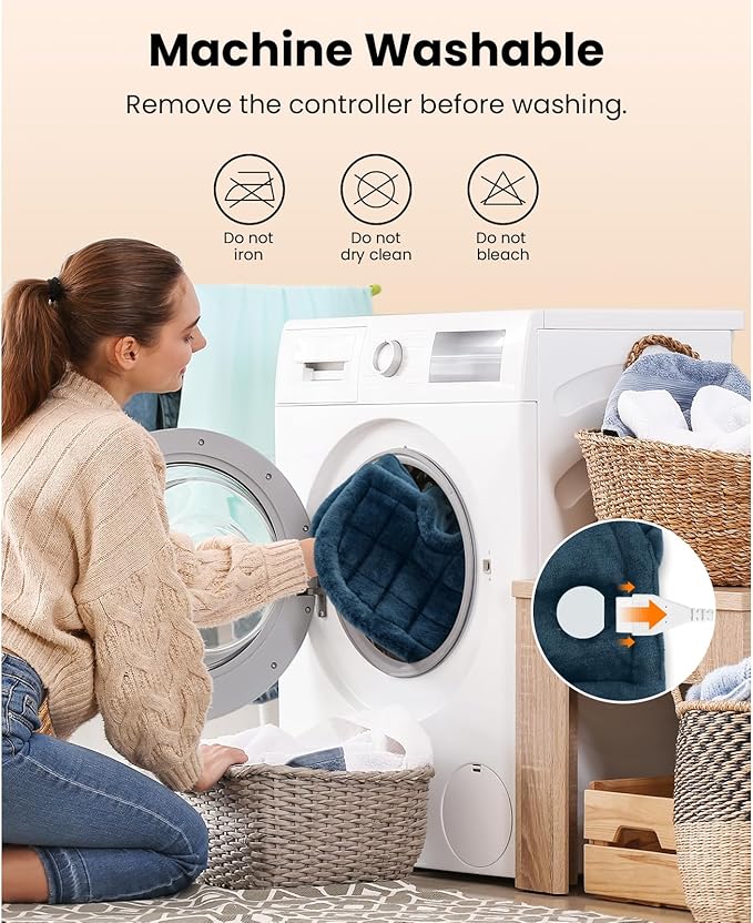 Bob and Brad Heating Pad for Back Pain Relief, FSA Eligible HSA Eligible Electric Heat Pad for Neck Shoulders & Full Body, Edge-Weighted Design, Fast Heating, ETL Certified, Gift for Women Men 24"x33"