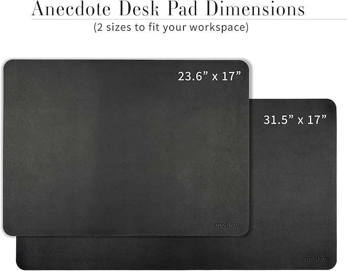 ANECDOTE Vegan Leather Desk Pad - 31.5"x17" Desk Mat for Your Office. This Quality Large Mouse Pad has Chic Elegance, Professional Look & Satisfying Touch - The Perfect Leather Mouse Pad for You!
