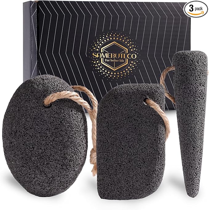 Natural Volcanic Pumice Stone for Feet Pumice Cleaning Stone for Sole of The Foot,Edges of The Foot,Toe Seams Deep Clean,Foot Scrubber for Dead Skin Remover 3 Shapes