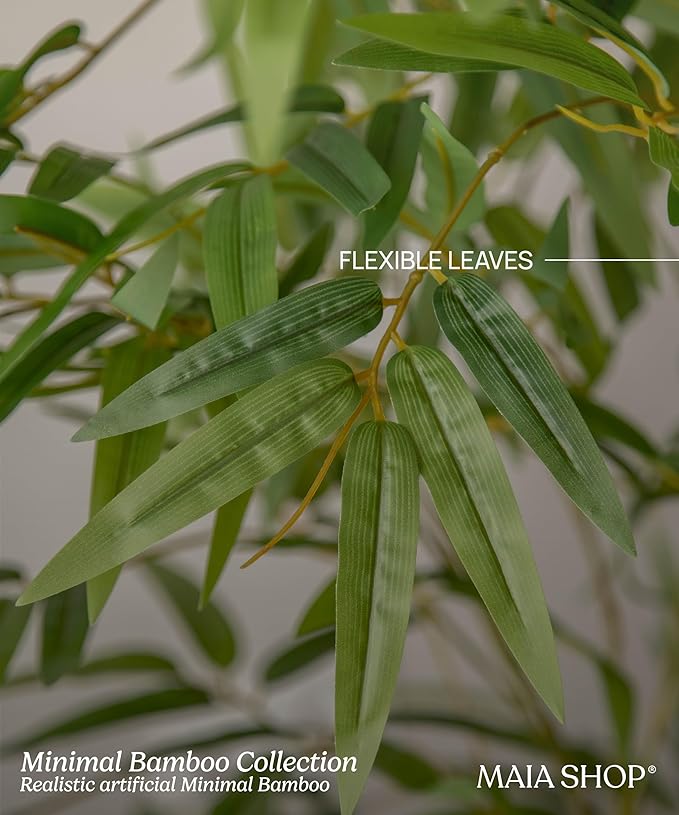 Maia Shop Artificial Bamboo Tree Minimal 7FT Tall, Fake Tree Realistic Leaves, Faux Silk Plant Made with The Best Materials, Artificial Tree for Home Decor Indoor, 83 inches