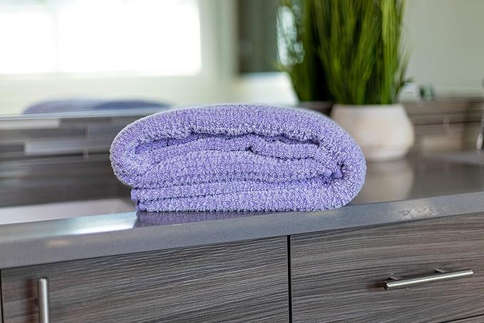 Everplush Diamond Jacquard Quick Dry Bath Towel,1Pack,Lavender