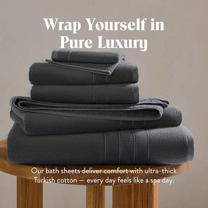 Brooklinen Super-Plush Bath Sheets (Slate)