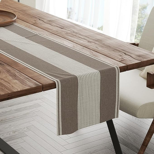 Rustic Linen Table Runner, Farmhouse Runners 13x72 Inches Long for Dining Tables Decor, Cottagecore Style, Party and Home Decoration