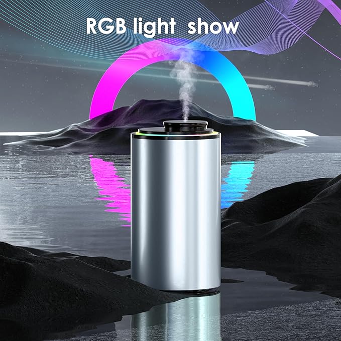 Waterless Essential Oil Diffuser, Portable Aromatherapy Diffuser,3 Countdown Timers & 3 Mist Levels for Home, Room, Car, Office (Blue)