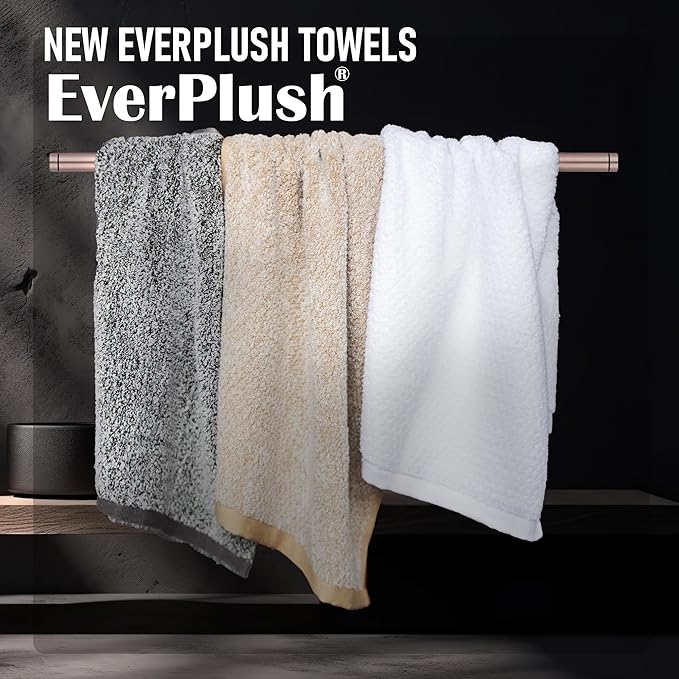 Everplush Diamond Jacquard 6 Pieces Bath Towel Set, Luxury Super Soft Oversized Towels, Highly Absorbent Diamond Jacquard Quick Dry Bath Towel for Lavender Towels Bathroom Sets