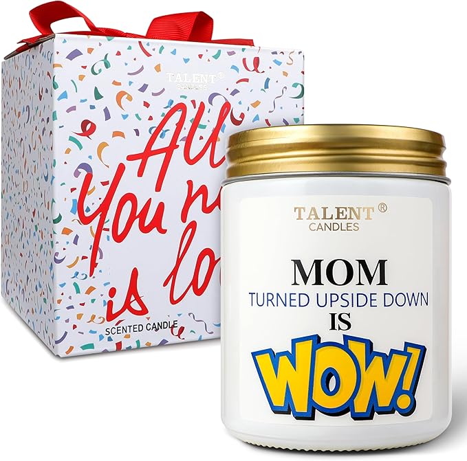 Scented Candle for Mother's Day - Perfect Home Decor Gift for Mom - Teen Mom, Birthday - 8.4oz Pear & White Jasmine Candle Jars