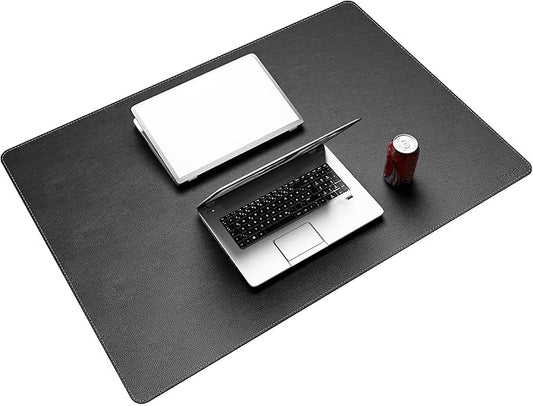 CENNBIE 39.4" x 27.5" Black Leather Desk Mat, Non-Slip Waterproof Extra Wide Desk Pad Protector,Computer Mouse Pad for Office Home