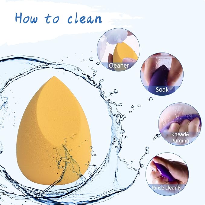 COSTICA Makeup Sponge Set Blender, Beauty Sponge Makeup Blender Flawless for Liquid - Multi Colored 8 pcs Exquisite Packeged