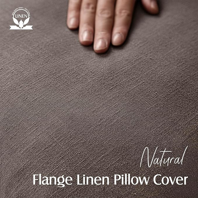 Foindtower Set of 2, Decorative Linen Soild Throw Pillow Covers Soft Accent Euro Cushion Case Farmhouse Neutral Pillowcase for Chair Couch Sofa Bedroom Living Room Home Decor 20 x 20 Inch Light coffee