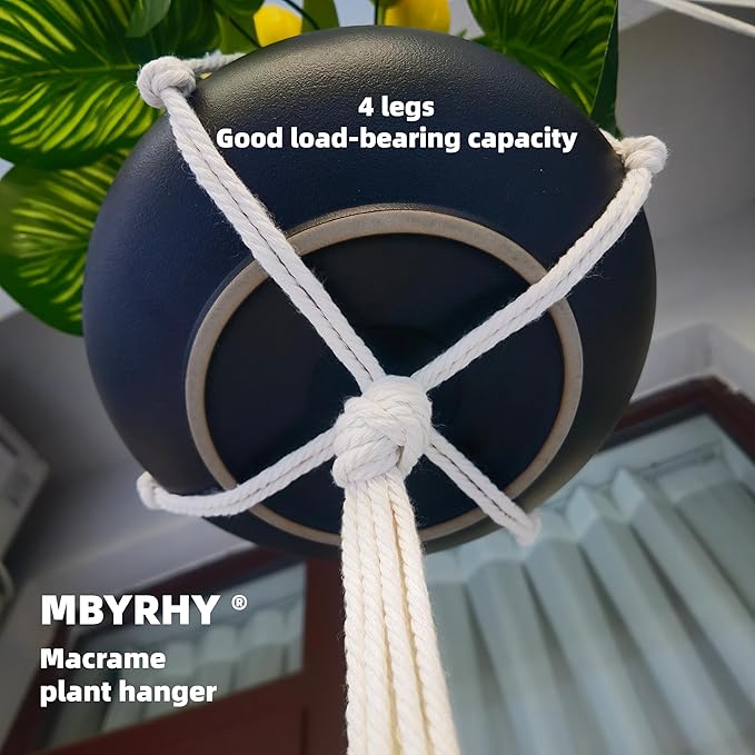 Macrame Plant Hanger 2 Pcs Hanging Planters for Indoor with 2 Hooks Indoor Outdoor Hanging Planter for Plants Holder with Decorative Tassels, Boho Home Decor, 35 Inch Ivory (Pots Not Included)