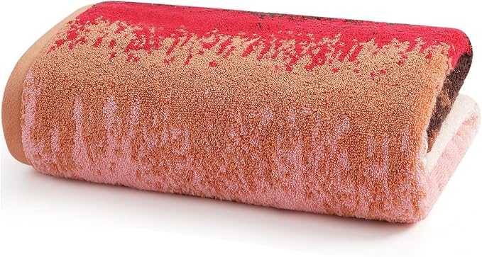 SEMAXE Luxury Bath Towel for Bathroom, 100% Cotton Towel with Hanging Loop and Smart Tag, Soft & Absorbent, Gift Box Packaging,1 Pc Colored Towel, 55" L x 27" W