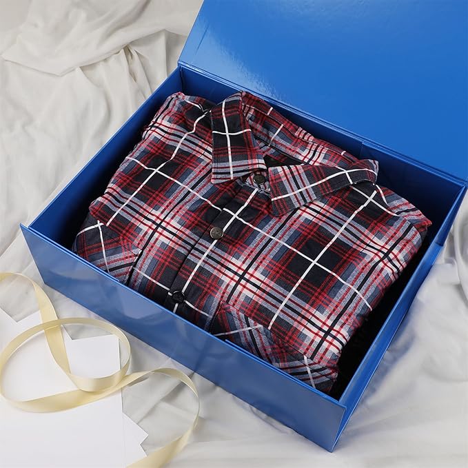 Blue Gift Box,16x14x5.3 Large Gift Boxes With Lids For Presents Includes Ribbon And Diy Printable Sticker Paper,Bridesmaid Proposal Box,Magnetic Gift Box For Birthday,Wedding,Graduation