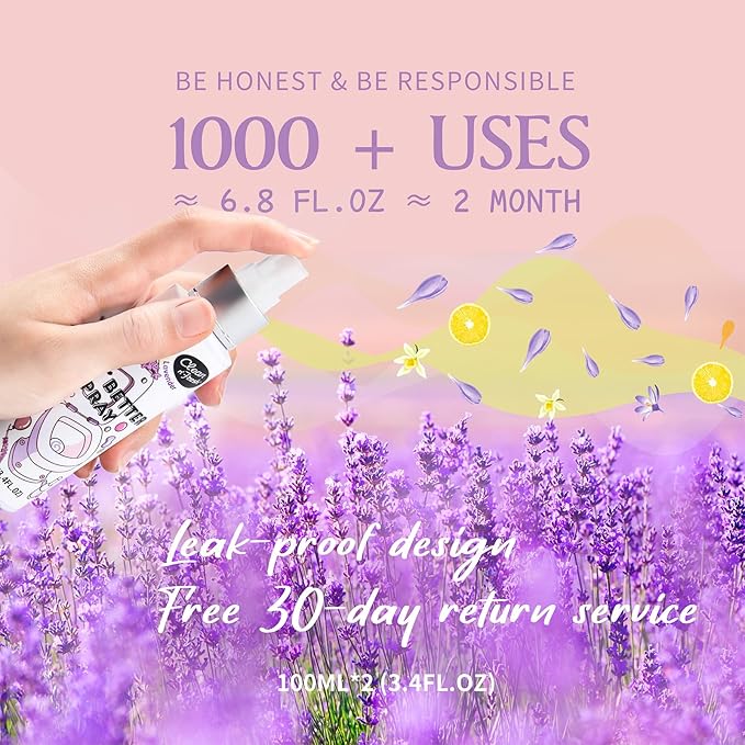 Clean-n-Fresh Toilet Spray for Poop, Lavender 6.8 Fl.Oz, Air Freshener Bathroom Spray, Odor Eliminator| Up to 400+ Uses