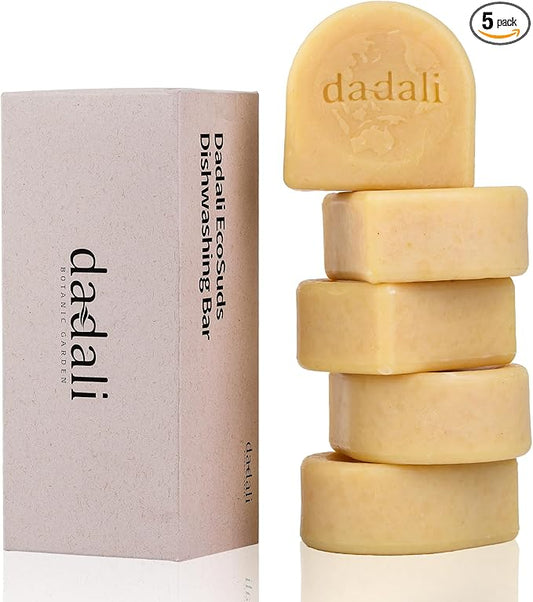 dadali Solid Dish Soap Bar 25oz | Zero Waste, Plastic-Free, Biodegradable Natural Dish Soap Block | Gentle for Sensitive Hands | Vegan Eco-Friendly Cleaner for Dishes, Fruits & Vegetables