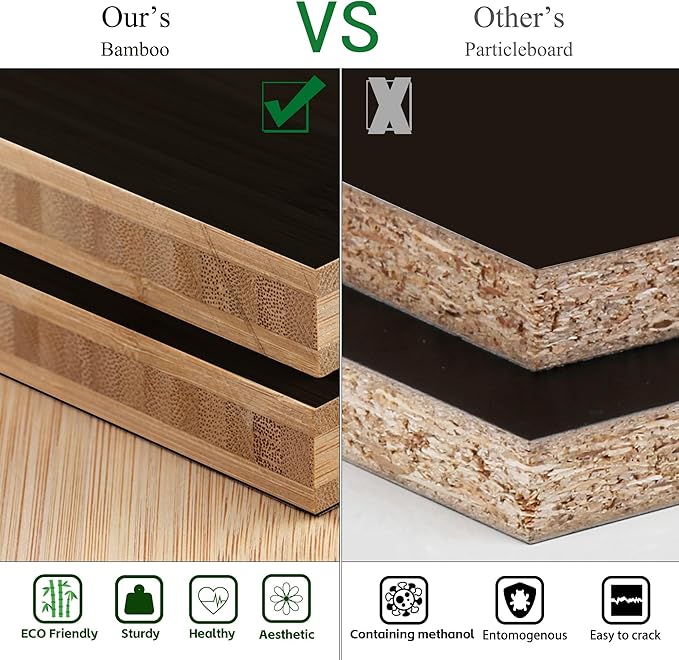 Blanket Ladder, Bamboo 5-Layer Towel Racks, Blanket Quilt Towel Holder Rack Decorative Ladder, Easy Assembly, Rustic Farmhouse Ladder Shelf for Living Room, Bedroom, Bathroom, Home Decor, Black