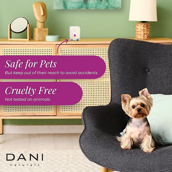 DANI Naturals Soy Candle - Passion Fruit Scent, 100% Pure Soy Wax, Kosher, Non-Toxic, Long-Lasting Burn - 7.5 oz