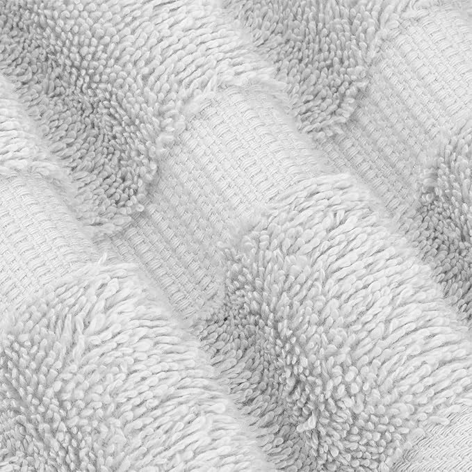 Chakir Turkish Linens 100% Cotton Premium Turkish Towels for Bathroom, 2 Large Bath Towels, 2 Hand Towels, 2 Washcloths (6-Piece Towel Set, Silver)