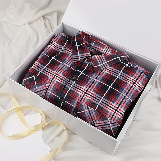 White Gift Box,16x14x5.3 Large Gift Boxes With Lids For Presents Includes Ribbon And Diy Printable Sticker Paper,Bridesmaid Proposal Box,Magnetic Gift Box For Birthday,Wedding,Graduation