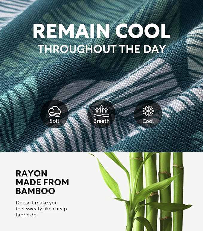 DAVID ARCHY Mens Underwear Bamboo Rayon Boxers for Men Breathable and Cool Men's Boxer Shorts with Button Fly 3 or 5 Pack