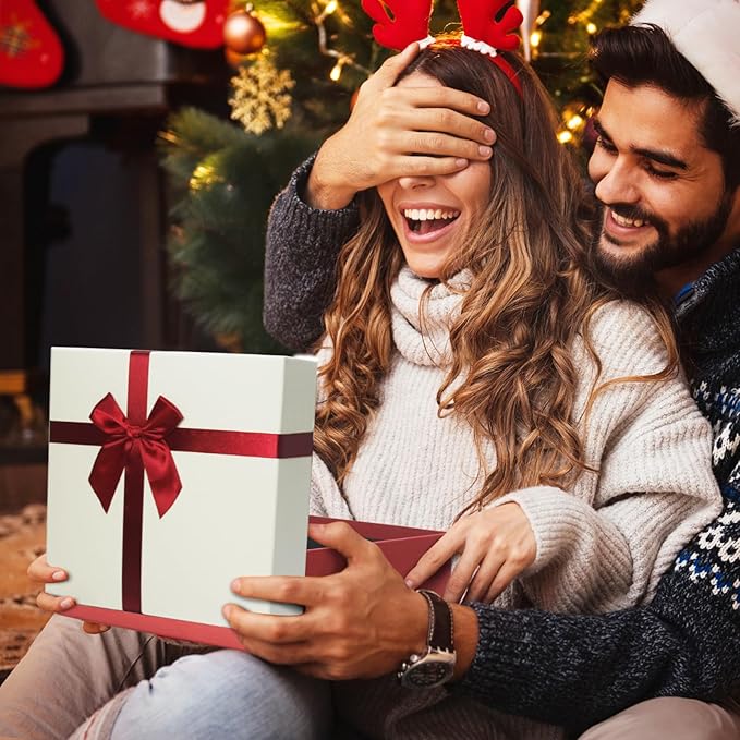 Eerbaier Gift Boxes with Lids for Presents, Set of 4 Gift Boxes for Presents, Luxury Gift Wrap Boxes, Decorative Present Boxes for All Gift Giving Occasions