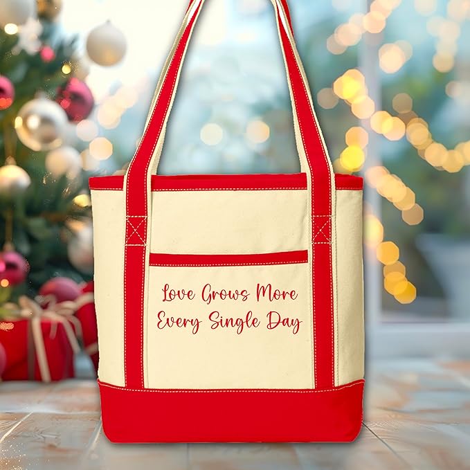 Custom Canvas Tote Bag – Personalized Name or Message – Medium Durable Cotton