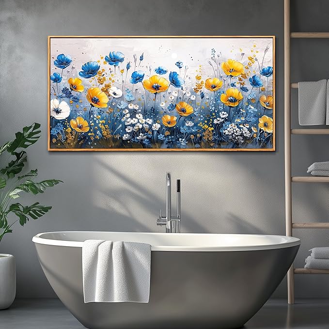 QIYILEXWART Large Wall Decor For Living Room Canvas Wall Art For Office Modern Wall Decorations For Bedroom Bush Landscape Painting Farmhouse Pictures Artwork Room Home Decor 24x48 In