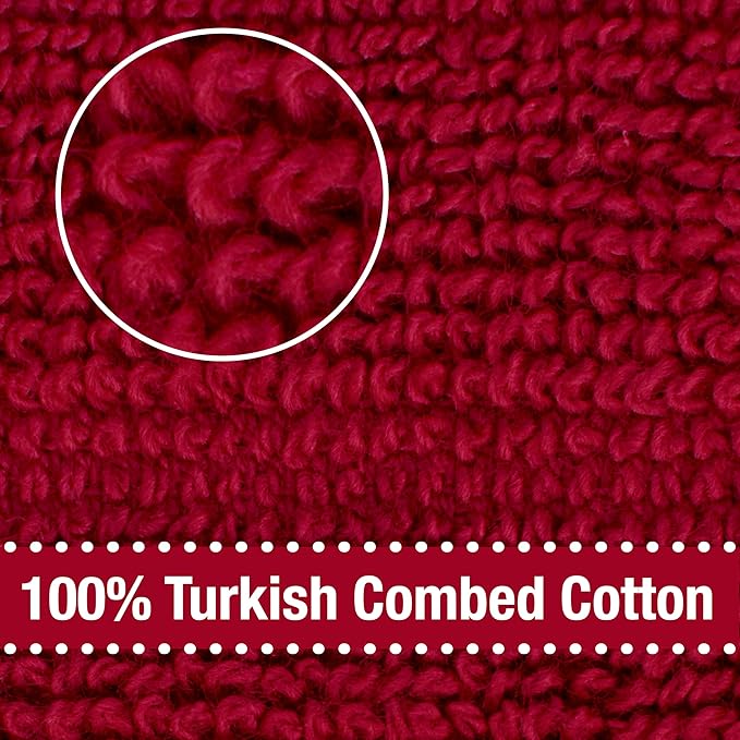 All-Clad Solid Kitchen Towels: Highly Absorbent, Super Soft Long Lasting - 100% Cotton, 17"x30" Tea Towels for Cleaning & Drying Dishes, Pans, Glassware, or Countertops, (2-Pack), Chili