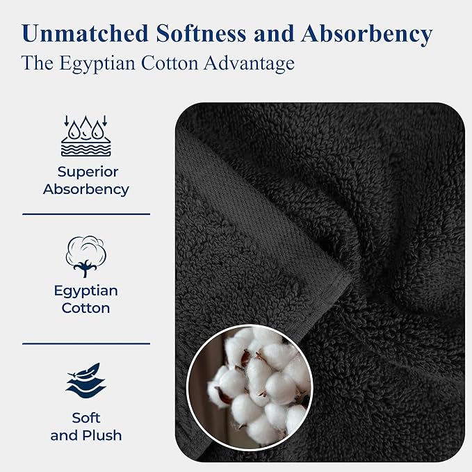BLUENILEMILLS Madison Egyptian Cotton Bath Towels, Towel Set for Bathroom, Shower, Hotel, Plush, 900 GSM, Highly Absorbent and Ultra-Soft Towels, Bath Essentials, Towels, Set of 2, Gold