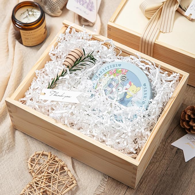 Mefleet 2 LB Crinkle Cut Paper Shred Filler White Crinkle Shredded Paper for Gift Box - Gift Basket Bag Filler - Grass Cushion Stuffing for Christmas Holiday Packaging Wrapping