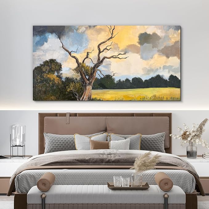 YISXINOAG Canvas Art Wall Decor Modern Abstract Wall Decor Abstract Wall Art for Home Decorations Landscape Picture Home Artwork Modern Canvas Prints for Bedroom, Dining Room Size 24"X48"