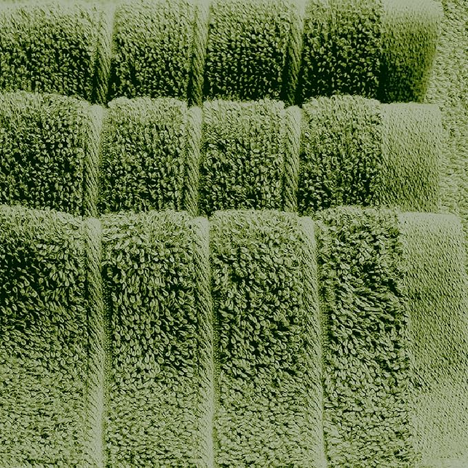 Tens Towels Pack of 4 Extra Large Bath Towels 30 x 60 Inches, 100% Cotton, Larger & Lighter Weight, Quicker to Dry, Super Soft and Absorbent, Perfect for Bathroom, Green