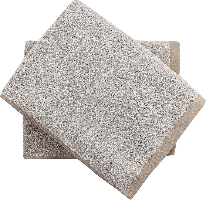 Everplush Diamond Jacquard Quick Dry Bath Towel,1Pack,Khaki