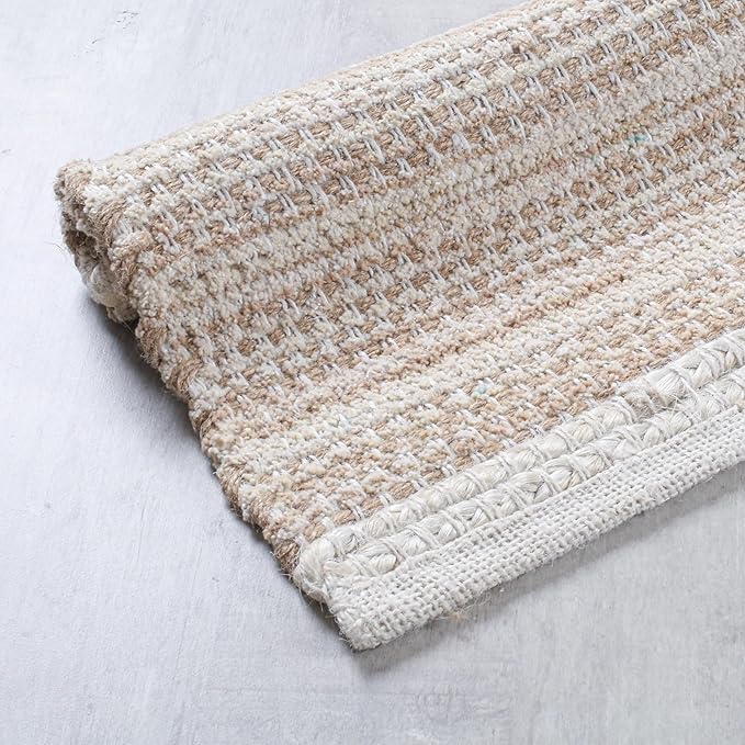 Hausattire Woven Table Placemats Set of 4 - Natural, Jute Boho Outdoor Table Mats for Kitchen Dining Coffee Table | Easy Clean Thanksgiving Farmhouse Placemat for Wedding, Restaurants - 13x19 Inches