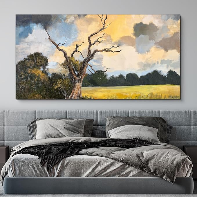 YISXINOAG Modern Abstract Wall Art Canvas Wall Decor Large Abstract Wall Art for Living Room Large Landscape Picture Modern Home Decorations Canvas Art Wall Decor Prints on Bedroom Size 29"X58"