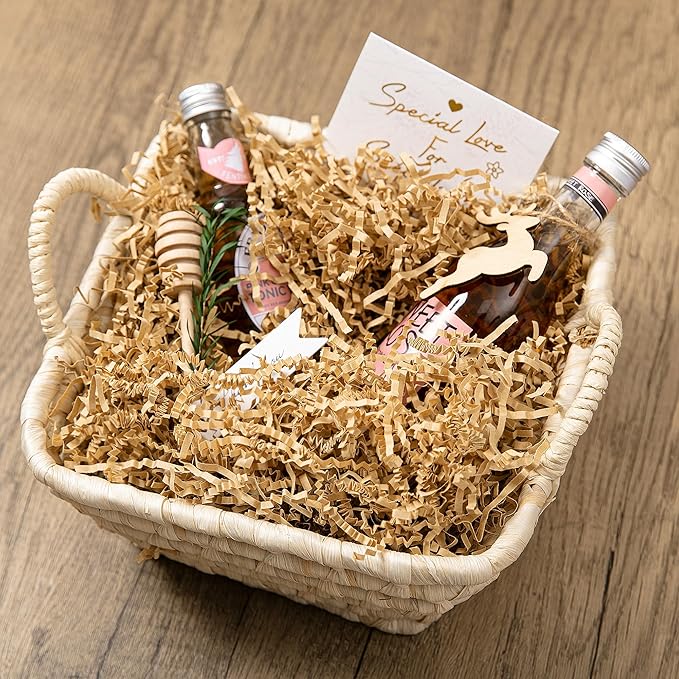 Mefleet 2 LB Crinkle Cut Paper Shred Filler Brown Crinkle Shredded Paper for Gift Box - Gift Basket Bag Filler - Kraft Grass Cushion Stuffing for Christmas Holiday Packaging Wrapping