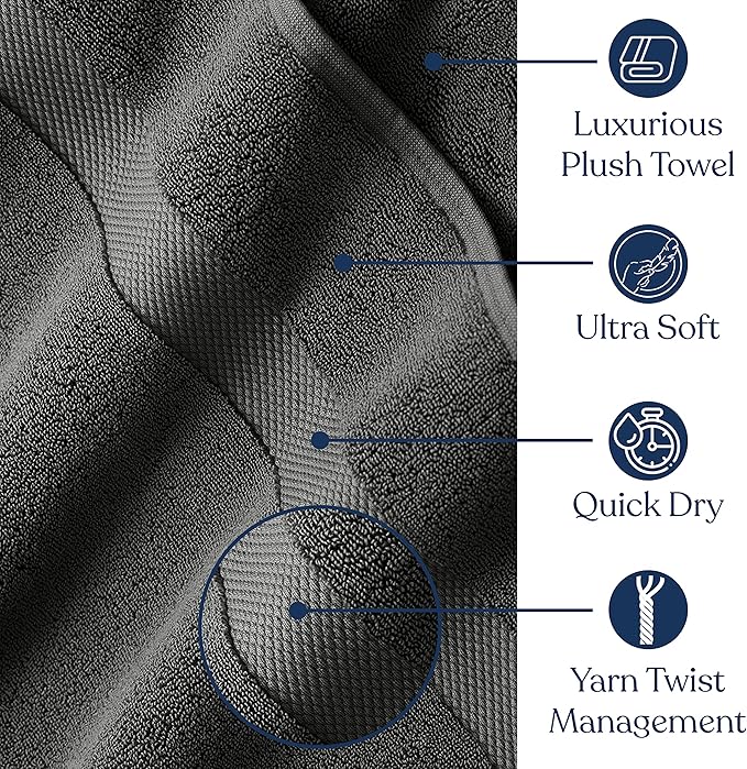 Delara Organic Cotton Luxuriously Plush Bath Towel 33 Piece Set|GOTS & Oeko-TEX Certified|Premium Hotel Quality Towels|Feather Touch Technology|650 GSM Long Staple|Soft, Quick Dry & Ultra-Absorbent