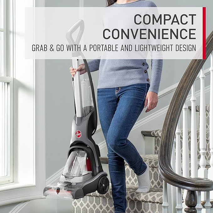 Hoover PowerDash Pet Advanced Compact Carpet Cleaner Machine with Above Floor Cleaning, Lightweight Carpet Shampooer Machine, Pair with a Hoover Carpet Cleaner Solution for a Bright, Refreshed Home