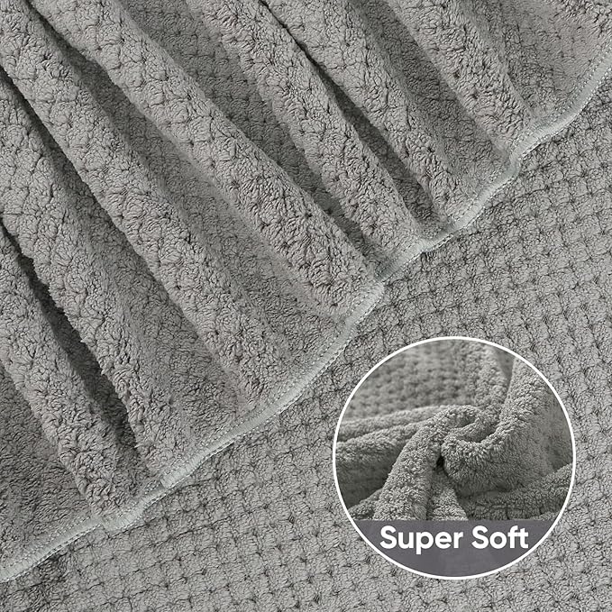 HOMEXCEL 6 Pack Bath Towel Set, (24 x 48 Inches) Microfiber Ultra Soft Highly Absorbent Bath Towels, Lightweight and Quick Drying Towels for Hotel, Bathroom, Spa and Beauty Parlor, Multicolor