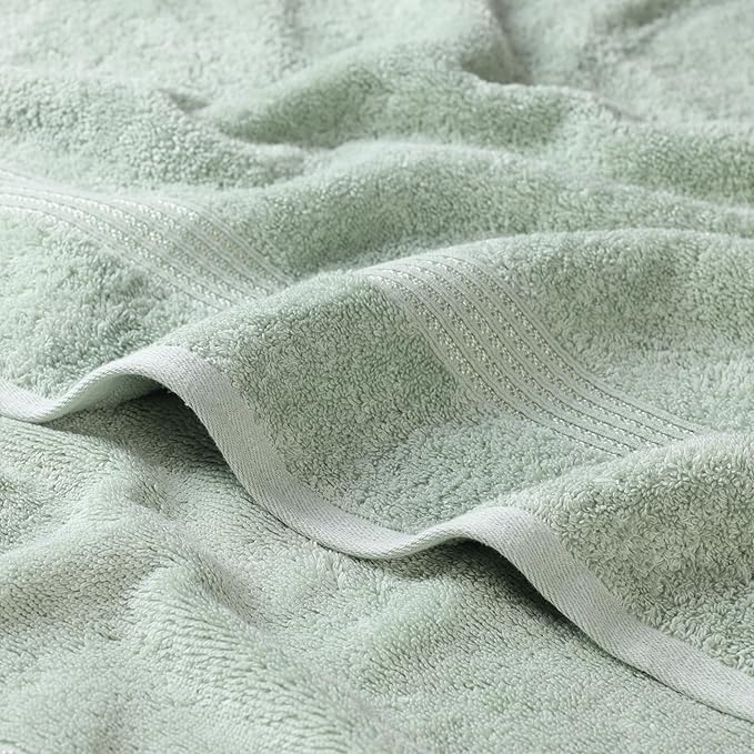 Superior Egyptian Cotton 3-Piece Towel Set, Basic Towels For Bathroom, Home Decor, Guest Bath, Shower, Apartment, Included 1 Face, 1 Hand, 1 Bath Towel, Washcloth, Quick Dry, Sage