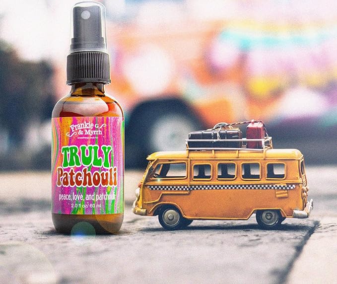 Frankie & Myrrh 2-Pack Room Spray: Truly Patchouli & Hippie Go Lucky. Natural Light Perfume/Cologne for Relaxation and Energy Aromatherapy