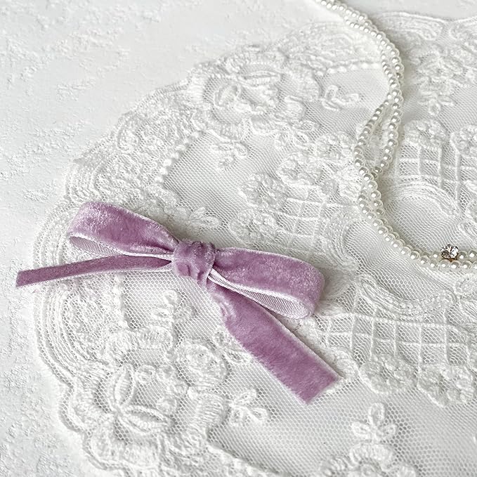 Vintage Lavender Velvet Ribbon, 3/8 Inch X 25Yd