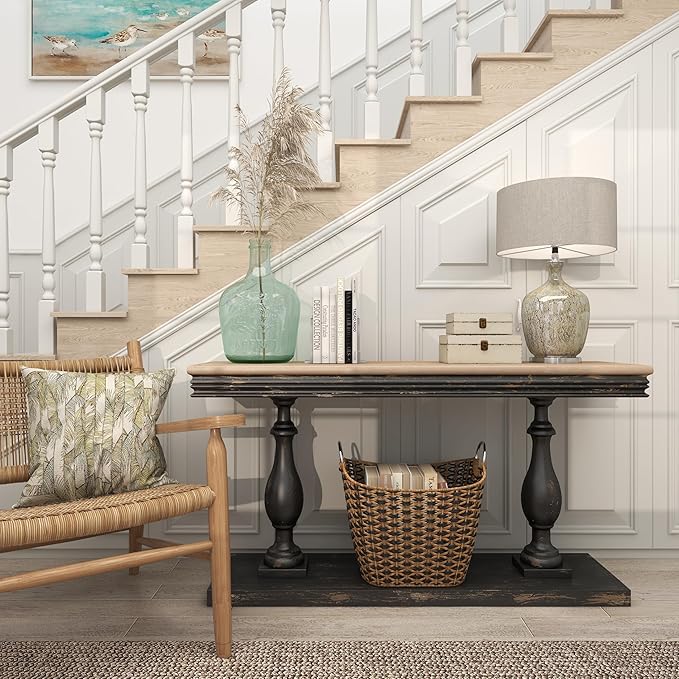 Deco 79 Recycled Glass Handmade Decorative Vase Spanish Bottle Centerpiece Vase with Cabernet and Scroll Design, Flower Vase for Home Decoration 12" x 12" x 17", Clear