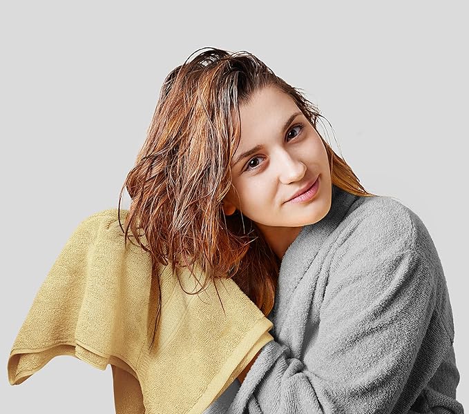 Utopia Towels 8-Piece Premium Towel Set, 2 Bath Towels, 2 Hand Towels, and 4 Wash Cloths, 600 GSM 100% Ring Spun Cotton Highly Absorbent Towels for Bathroom, Gym, Hotel, and Spa (Beige)